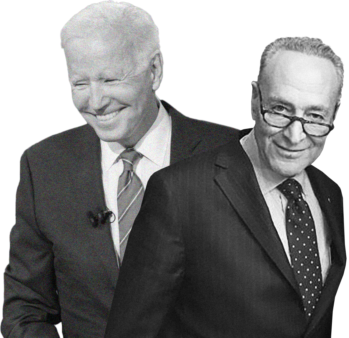 Joe Biden and Chuck Schumer headshots